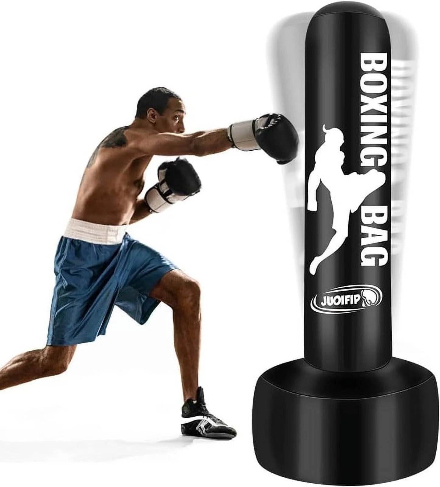 Portable punching bag stand on sale